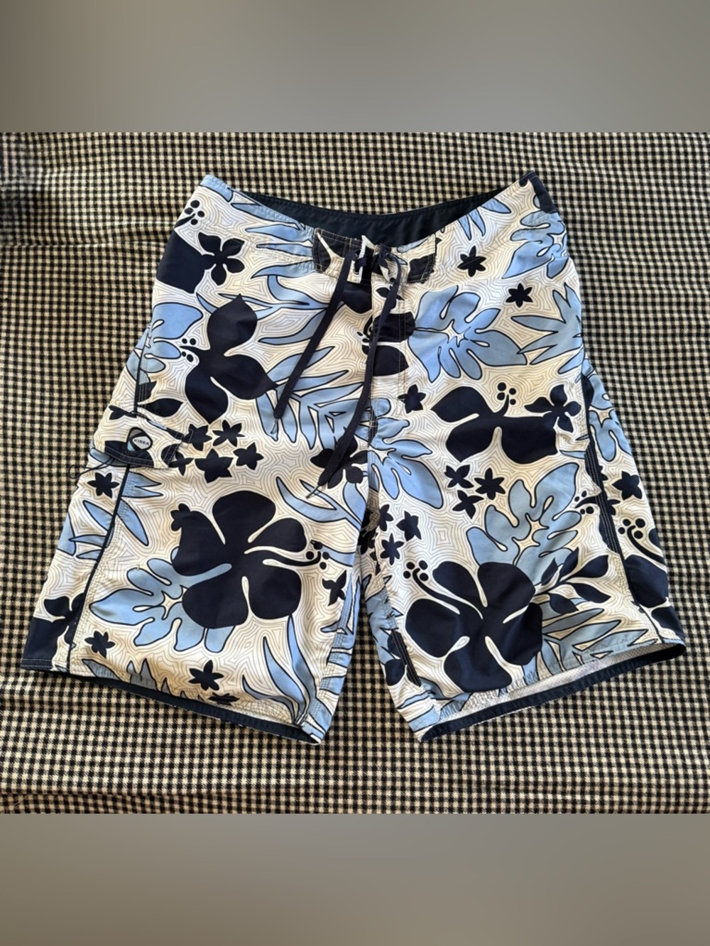 Kirra Vintage Men's Blue Floral Swim Board Shorts size 33